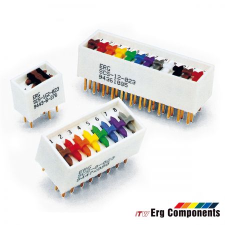 مفاتيح ITW ERG DIL - DPDT - ITW ERG Spectra C 023 (سلسلة SCS-023) - مفاتيح التوصيل / مفاتيح DIP